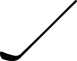 Naklejka premium Minimalist black ice hockey stick vector illustration