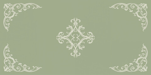 Vintage floral ornamental pattern with elegant decorative leaves and swirls in a classic retro style vector design © Razu Ahmed Emran 2