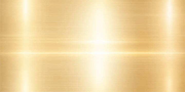 A shiny brushed gold metal texture with a light metallic pattern on a stainless steel plate surface creates a sophisticated textured wallpaper backdrop design