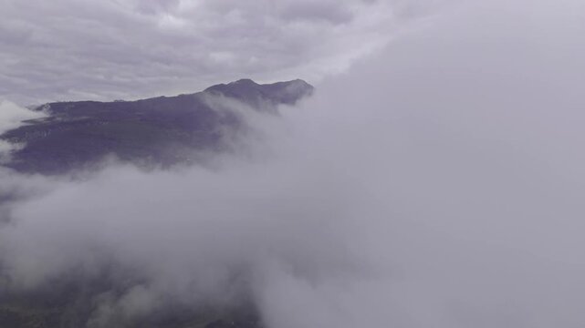 Cinematic Reveal of Amanos Mountains Emerging Through Thick Fog | 4K Drone Footage