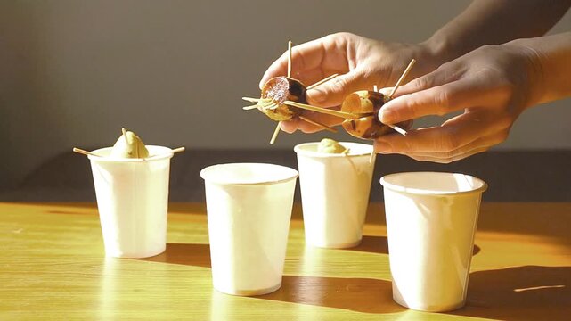 Person holds avocado seed with four thin roots and picks another with thick root emerging from a crack. Illustrates home gardening process, plant health observation, and growth comparison.