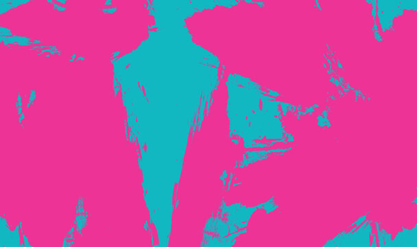 Abstract Magenta and Cyan Halftone World Map, Bold Vibrant Geometric Global Pattern, Modern Pop Art Dot Design, Energetic Colorful Digital Geography Illustration 