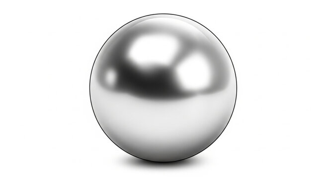 Shiny Metallic Silver Ball.