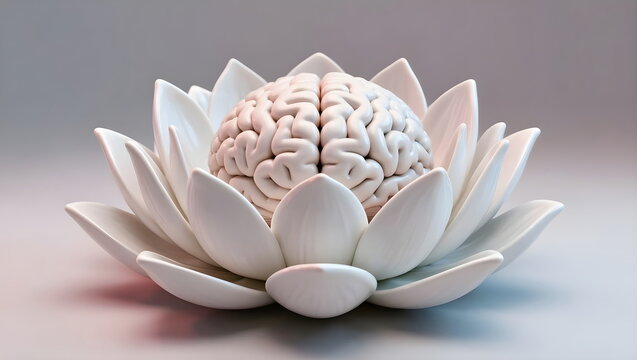 Mental Health and Mindfulness Meditation Conceptual Illustration