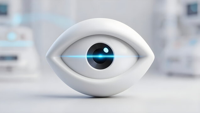 Biometric Eye Scan Security and Vision Technology Concept