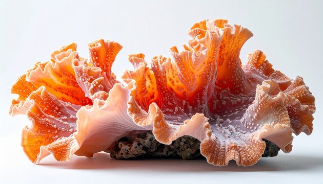 Vibrant Orange Chalice Coral - A Stunning Marine Aquarium Specimen.