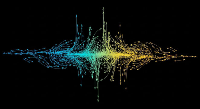 Vibrant Digital Light Particle Wave.