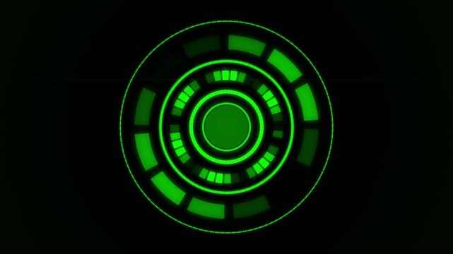 Green Hud Circle Interface Animation