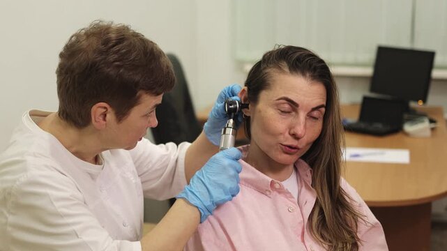 Patient examination. Doctor's appointment. Slow motion. High quality 4k footage