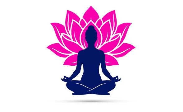 sagoma, donna, silhouette, meditazione, yoga, benessere, relax, rilassare, la mente, posizione yoga,