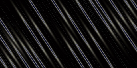 Obraz premium Black and Silver Pin-Stripe | Vertical Metallic Straight Lines Pattern | Dark Luxury Striped Texture