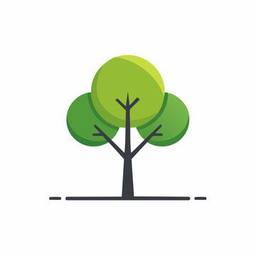 Minimalistisches Baum Icon Vektor