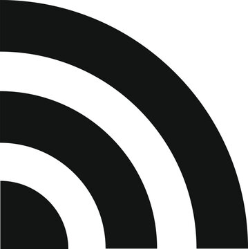 RSS Feed Icon Set. Content syndication and blog symbols. Online Subscription Symbols. Web feed and signal icon. Digital media signs
