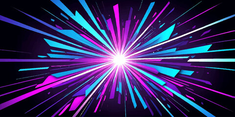 Colorful abstract glowing light burst background with radiant energy rays and motion lines © Ashraful Matubbar