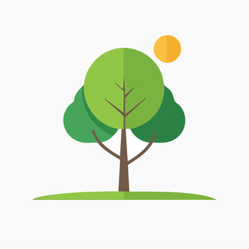 Minimalistisches Baum Icon Vektor