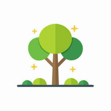 Minimalistisches Baum Icon Vektor