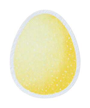 PNG Yellow textured Easter egg illustration.