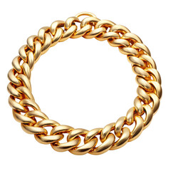 Obraz premium Luxurious gold chain bracelet with interlocking links