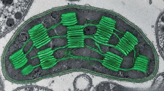 Chloroplast Ultrastructure Ion-Abrasion Scanning Electron Micrograph The Concept Of Photosynthesis And Energy Production