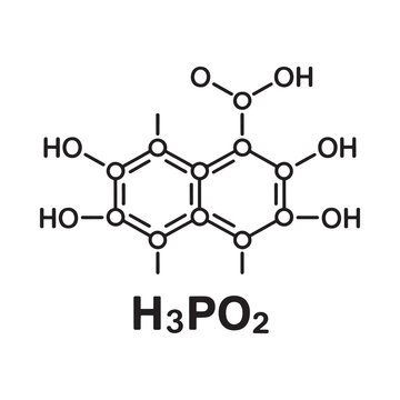 Chemical structure illustration of ascorbic acid also known as vitamin c