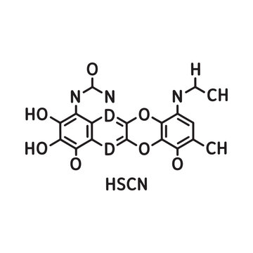 Chemical structure of psilocybin deuterated analogue with isothiocyanate