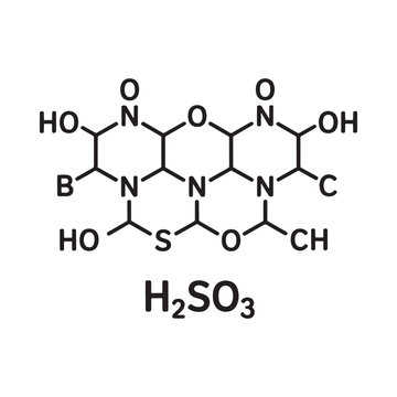 Structural formula of the antibiotic bleomycin with sulfuric acid