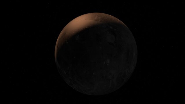 Ganymede satellite of Jupiter. 3d illustration