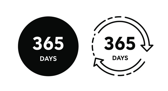 Two depictions of 365 days with contrasting styles a silhouette