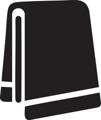 Black book, notebook icon, vector illustration, simple design