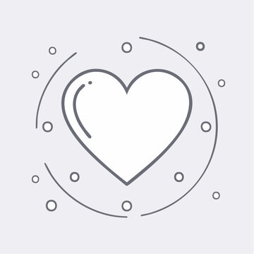 Minimalistisches Herz Icon Vektor