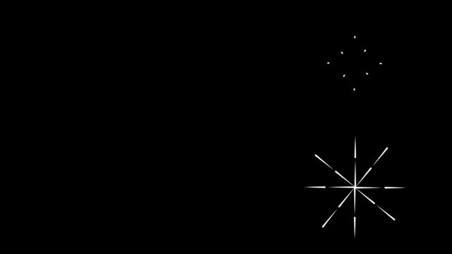 Vibrant circle firework explosion animation with bright line sparks and shiny ellipse burst effects on deep black background smooth looping cinematic ultra sharp 4K