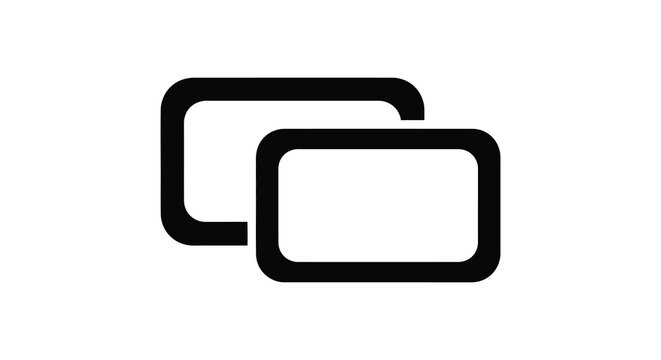 Two overlapping rectangular frames are depicted in a stark minimalist design emphasizing negative space silhouette high quality professional