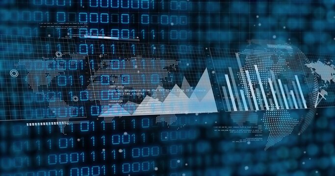 Displaying data overlay in virtual UI, showing bits, dotted map, area peaks, bars, HUD