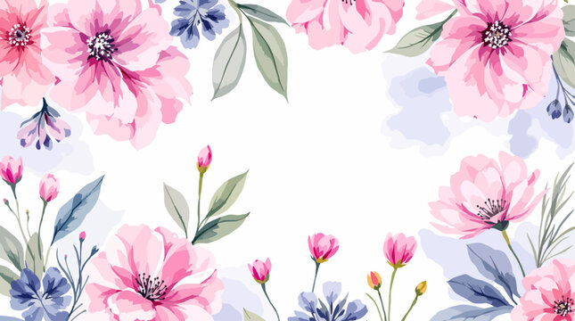 Elegant botanical illustration featuring delicate blossoms arranged in a soothing and balanced background composition