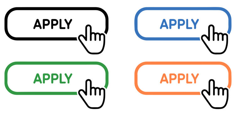 apply click button icon with cursor pointer
