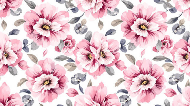 Gentle spring flowers arranged across a light background evoking freshness, beauty, and peaceful natural vibes