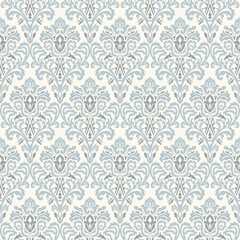 Damask modern seamless pattern element. Vintage classic old fashioned damask ornament, seamless texture for wallpapers, textile. Vector illustration