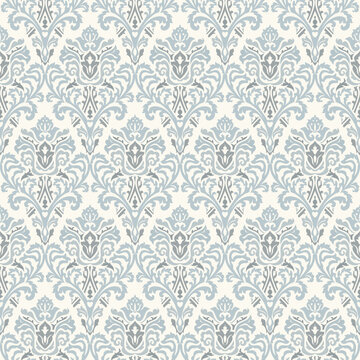 Damask modern seamless pattern element. Vintage classic old fashioned damask ornament, seamless texture for wallpapers, textile. Vector illustration