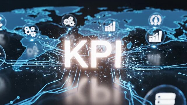 Key performance indicators on a global digital network.