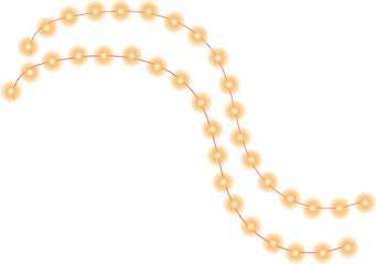 Fototapeta premium Daisy chain garland bright floral lights for festive decorations and event lighting