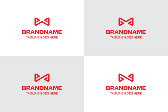 Letters EWG EG GMA GA ENA EA GNG GG Monoline Logo, suitable for any business