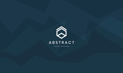 Fototapeta premium Modern hexagon logo design with abstract gradient background for branding and digital media