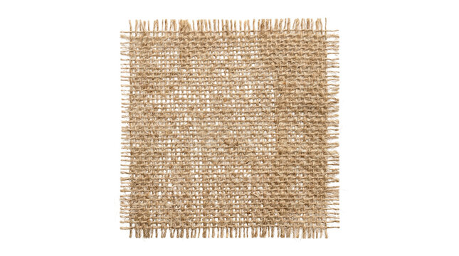 Natural brown burlap hessian fabric swatch