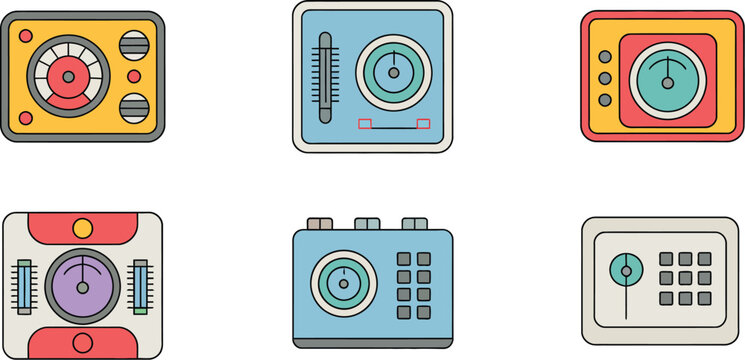 Autoclave line art, minimal abstract vector illustration