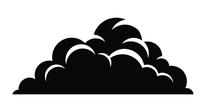 Abstract cloud formation in black and white a striking silhouette