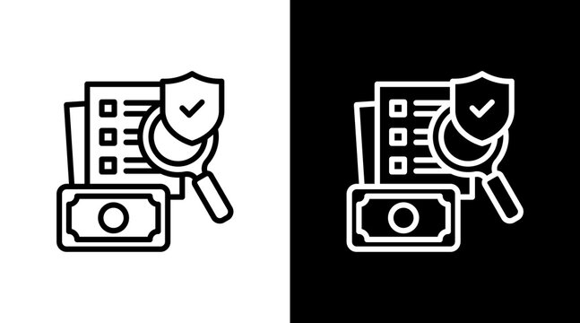 Security Audit White Icon Set Design