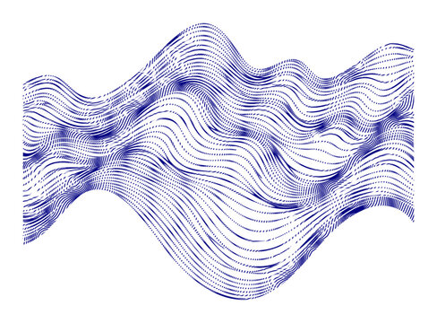 Abstract blue wave pattern with organic lines creating a fluid, textured effect