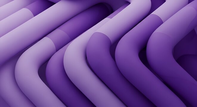Purple tubes intersecting and overlapping in a complex pattern pipes