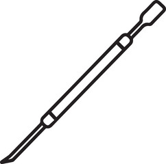 Naklejka premium Premium Dental Wax Carving Tool Icon with Sharp Tip for Orthodontic Lab Work, Prosthodontics, Dental Prosthetics, Dental Artistry, Custom Dental Appliances, Dental Lab Design, Dental