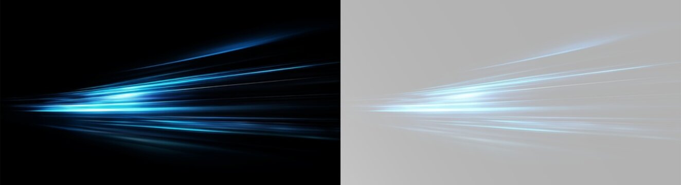 Motion blur speed lines blue overlay track png